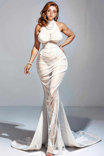 Pearl Mermaid Halter Neck Dress - v1.0