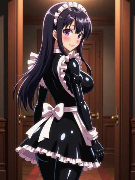 A French Latex Maid - A Latex French Maid V1