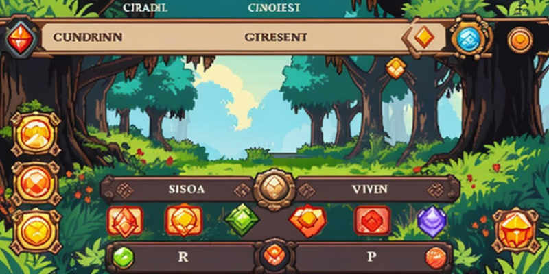 HEZI flat panel pixel game ui - v1.0