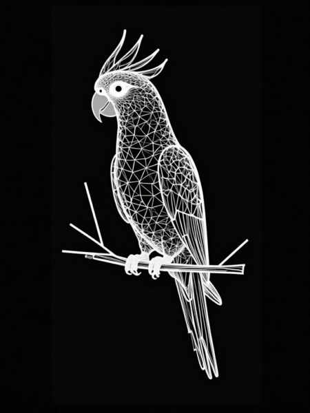 C_Composed Of Geometric Lines_Animal Image Generation - v1.0