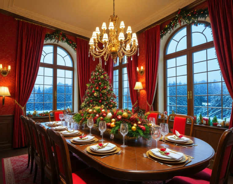 Christmas Dining Room (Architecture) (SDXL) (AD) - v1.0
