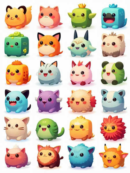 DE_Cube-Shaped Character Icons_Diverse Theme Generation - v1.0