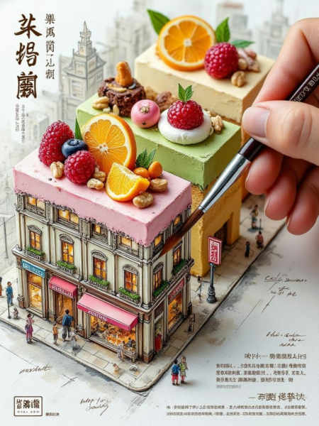 DE_Integration Of Cakes And Architecture_Dessert Scene Creation - v1.0