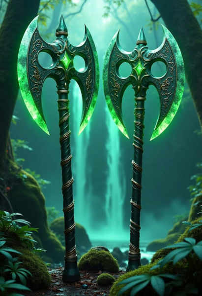 E_Fantasy Battle Axe Design_Magic Scene Generation - v1.0
