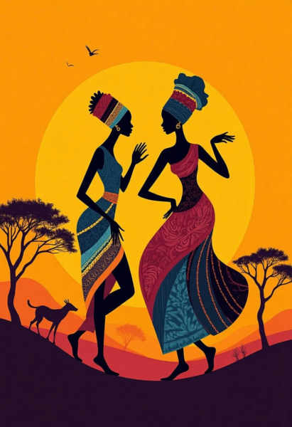 DE_African-Themed Creation_Generation Of Dancing Figures - v1.0