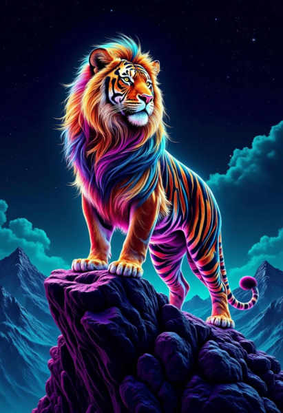 DE_Neon Light Effect_Animal Image Creation - v1.0