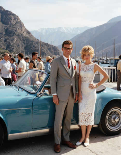 60's glamour photography - Slim Aarons Style - Flux1-Dev