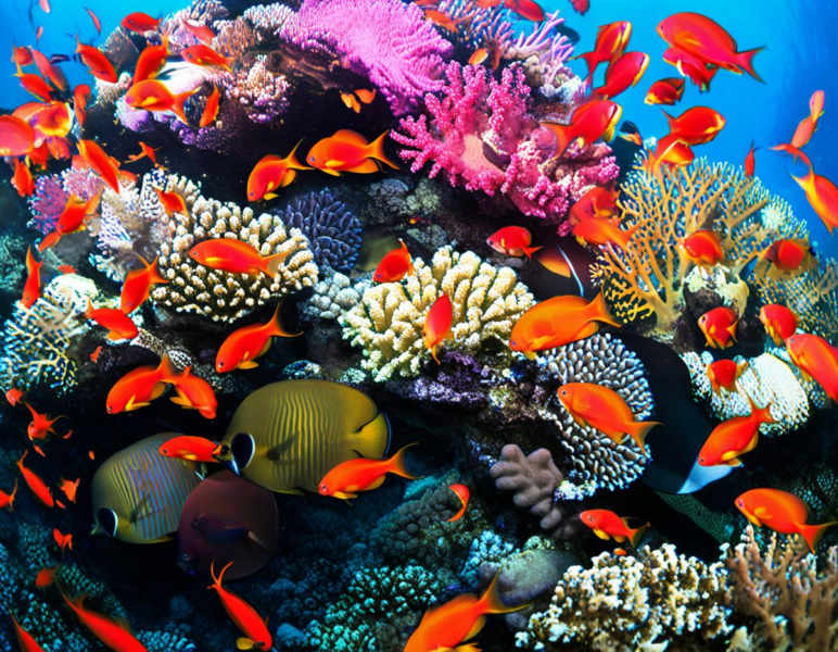 Coral and Coral reef fish (from Photos of The Red Sea) - For Animagine v1.04