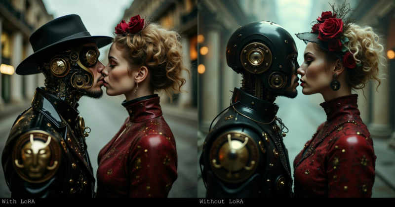 Flux Two People Kissing LoRA - v1.0