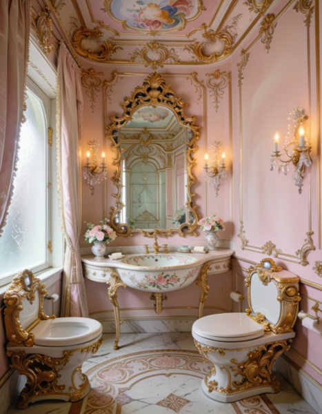 Rococo bathroom interior - v1.0