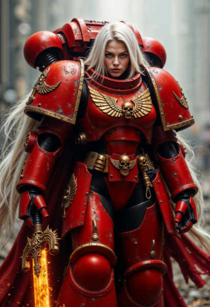 The Space Marines Warhammer 40K | Flux + Pony + illustrious - Blood Angels Flux