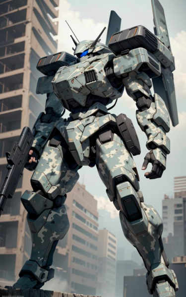 Battle robot - camouflage-military-robot