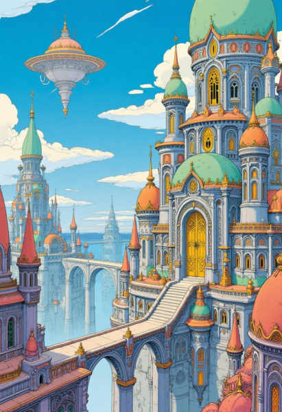 C_Fantasy Architectural Rendering_Utopian City Generation - v1.0