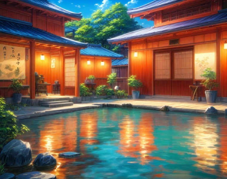 Onsen Background (Landscape) (SDXL) (AD) - v1.0