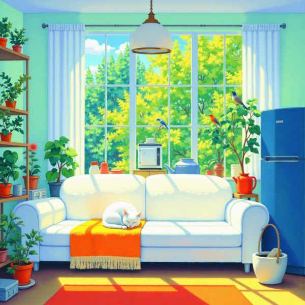Oil Painting-Cozy Cottage-HXZ - v1.0