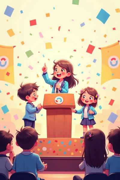 DX_Cartoon Speech Scenes_Diverse Podium Generation - v1.0