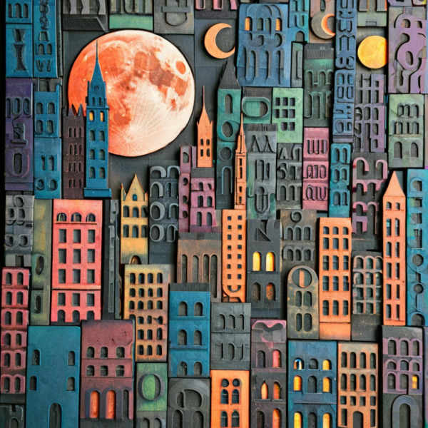 Letterpress Landscape - V1