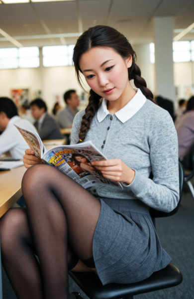 Reading Dirty Magazine - SDXL