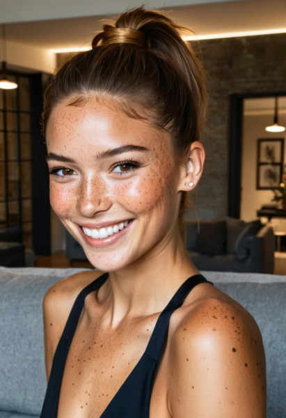 Beautiful female model face (18-30) XL/PONY - V1