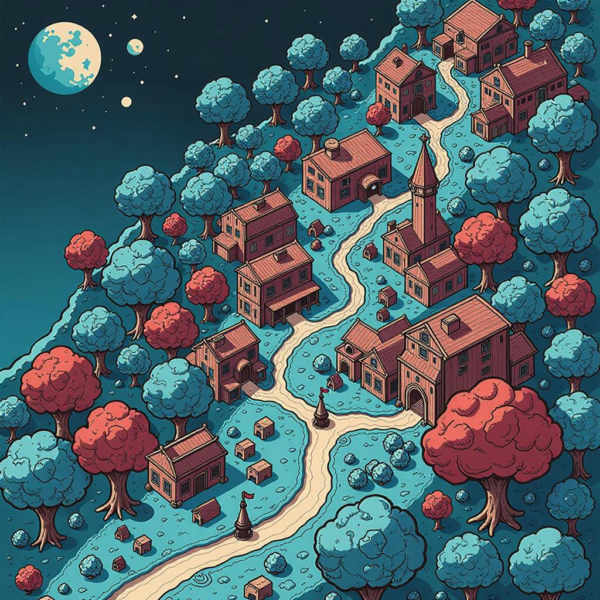 Envy Flux Fantasy Town Map 01 - Town and village maps for D&D and other RPGs - v1.0b