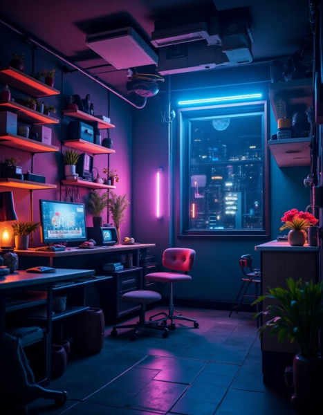 JJ's Interior style - Cyberpunk - Flux v1.0