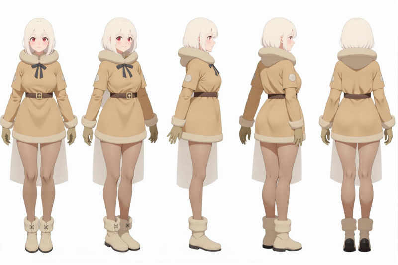 F1 CharTurn, Multi-view, Turnaround, Model Sheet, Character design - v1.0 AllTurn