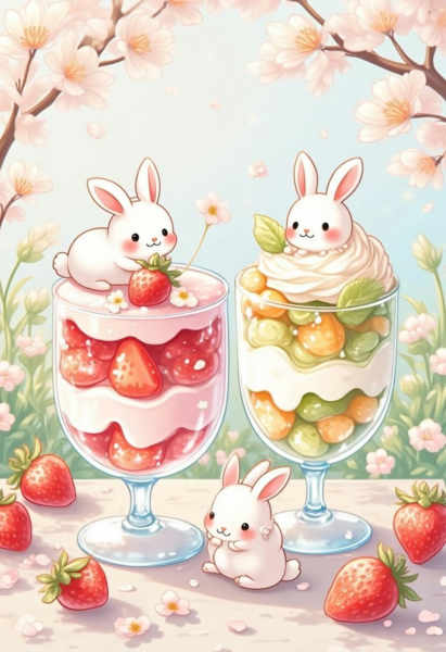 DP_Cute-Style Dessert Drawing_Dessert Scene Generation - v1.0