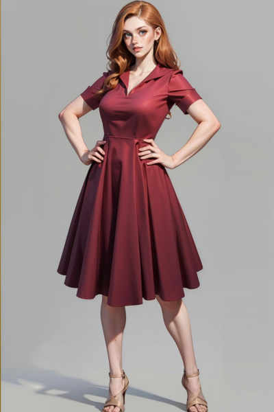 Vintage Lapel Dress - v1.0