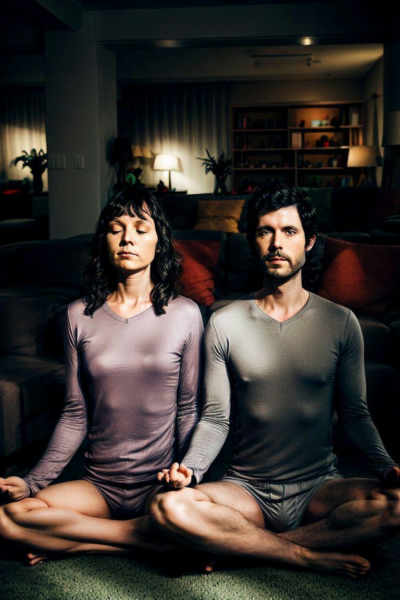 Cute Couples in their Underwear - SD1.5