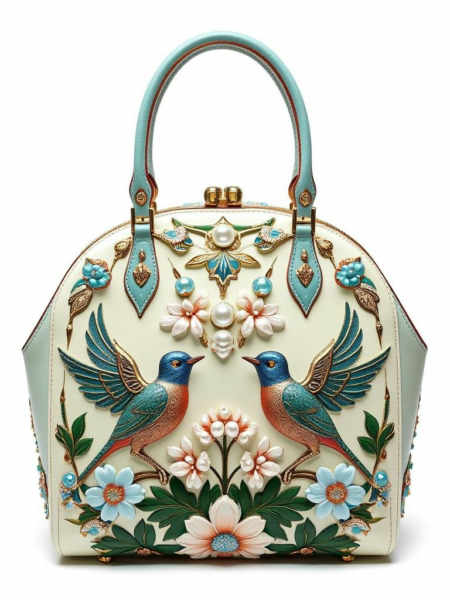 DE_Embossed Bird And Flower Patterns_Handbag Design Decoration - v1.0