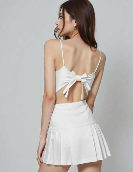 Shiny pleated mini skirt - Flux - v1.0