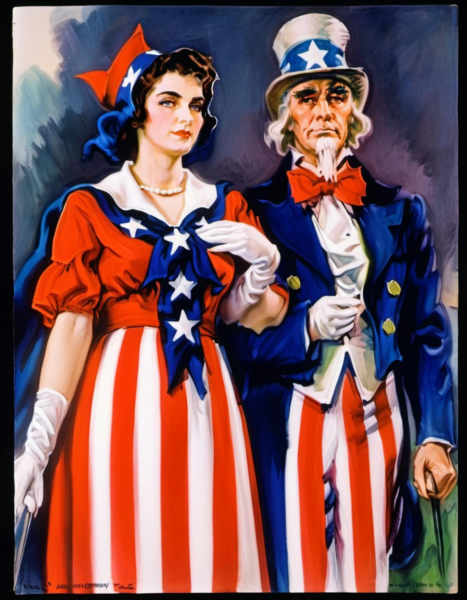 American Propaganda Painting - James Montgomery Flagg Style - SDXL 1.0