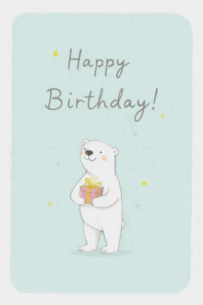 Flat Color Minimalist Greeting Card Illustration Style - v1.0