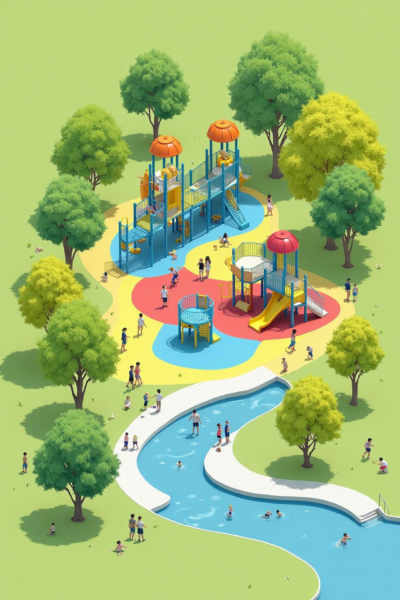 C_Isometric View Of The Playground_Diverse Theme Designs - v1.0