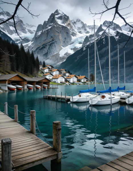 Alpine lakeside marina - v1.0