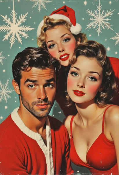 Naughty Retro Christmas Cards @Ethanar - V1