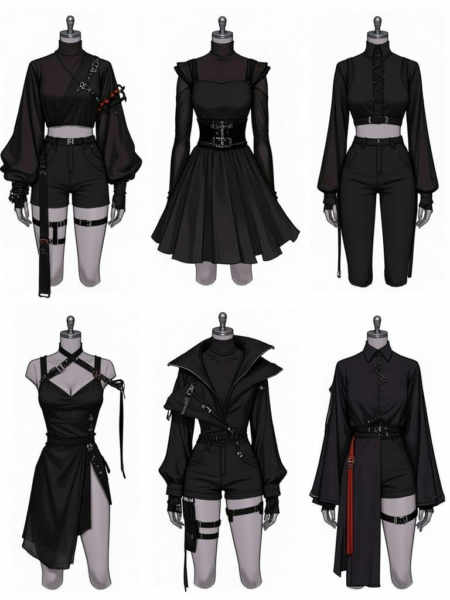 E_Gothic Dark Clothing_Clothing Design Reference - v1.0