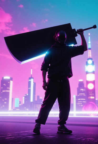 comically large sword (experimental) - v0.1 - caption