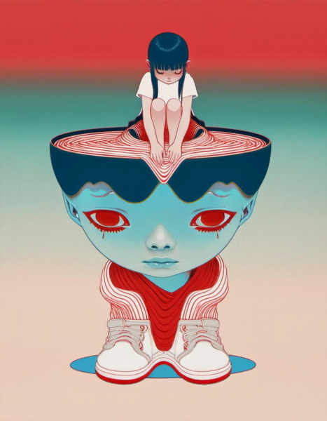 Surreal Colorful Illustration - James Jean Style - SDXL v1.0