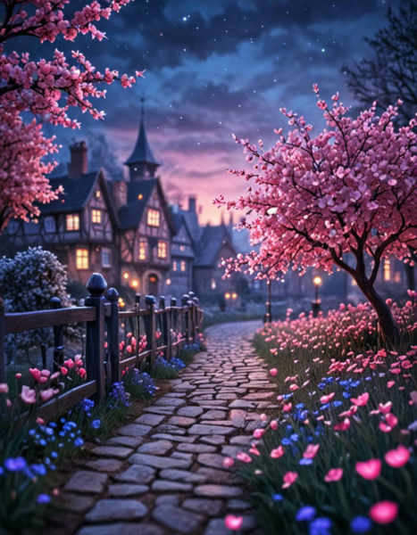 Digital Art Blue & Pink - X62_a2 (Realistic)