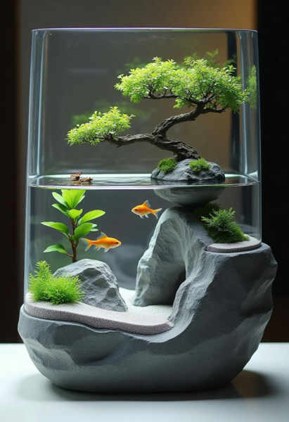 C_Miniature Landscape Fish Tank Design_Diverse Fish Tank Generation - v1.0