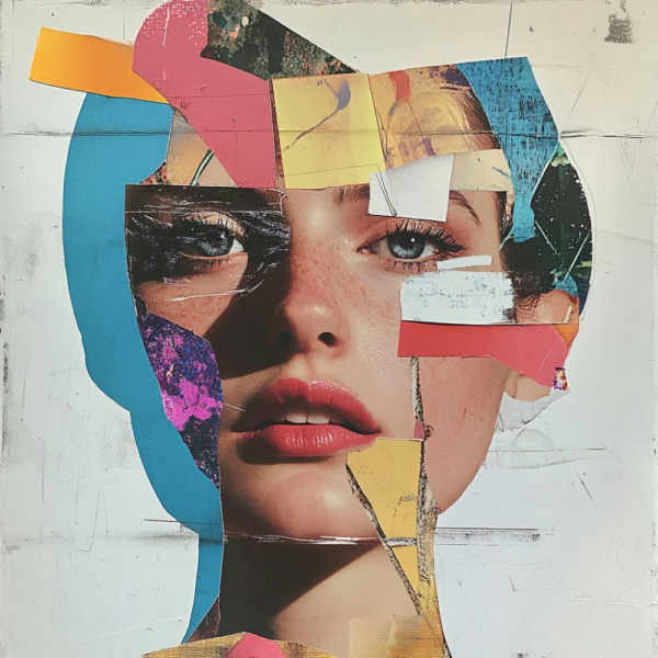 Retro Collage Art - v.flux1