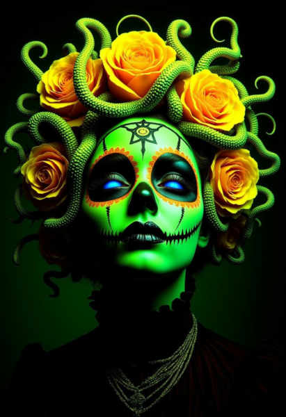 Bioluminescent dark surrealism - V1