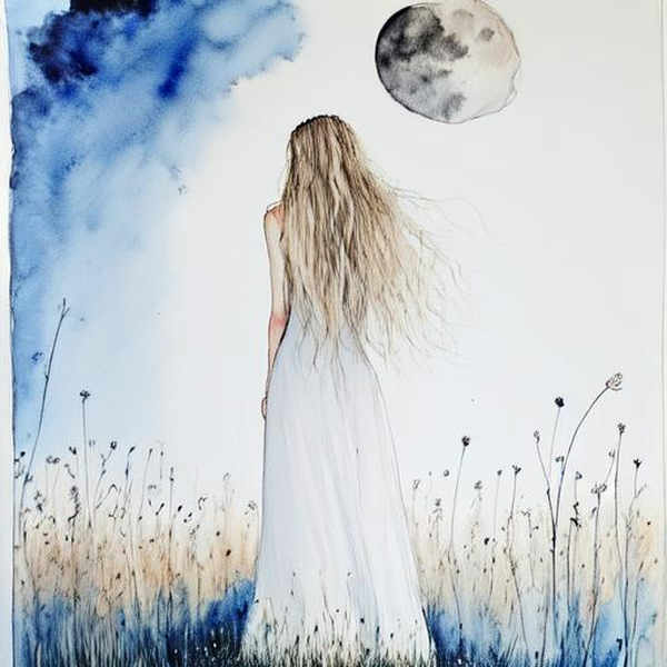 Blue Watercolor Dreamscape - SD1