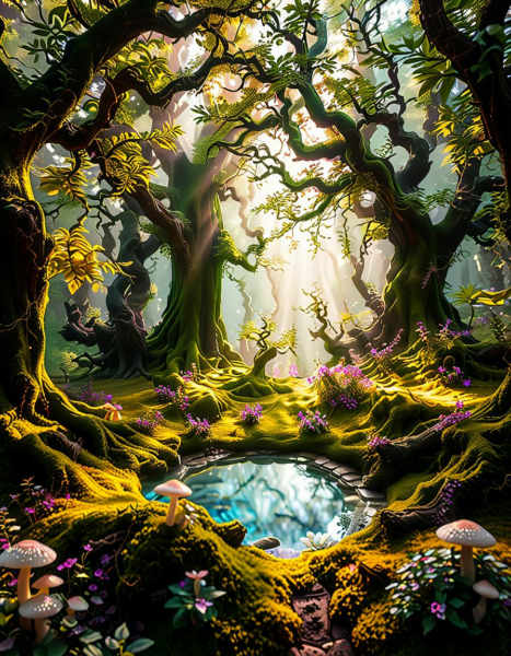 enchanted forest background - v1.0