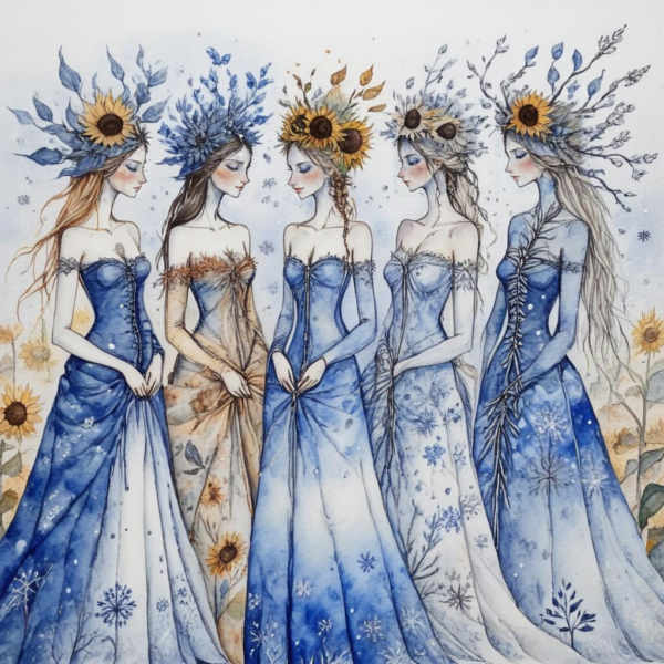 Blue Watercolor Dreamscape - SDXL