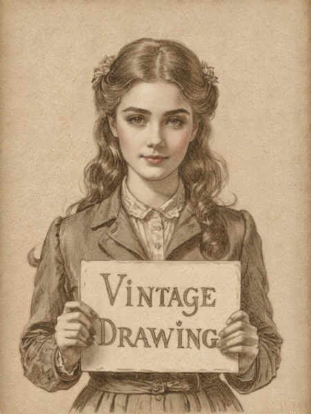 Vintage Drawing - CE - V01 - SDXL