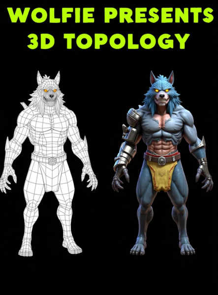 Wolfie's 3D Topology FLUX (Character Concept) - v1.0