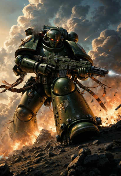 The Space Marines Warhammer 40K | Flux + Pony + illustrious - Dark Angels Flux