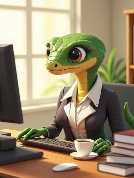 Flux cute snake lora - v0.1